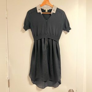 NEW CARVEN COTTON BLEND STRIPE COLLAR DRESS